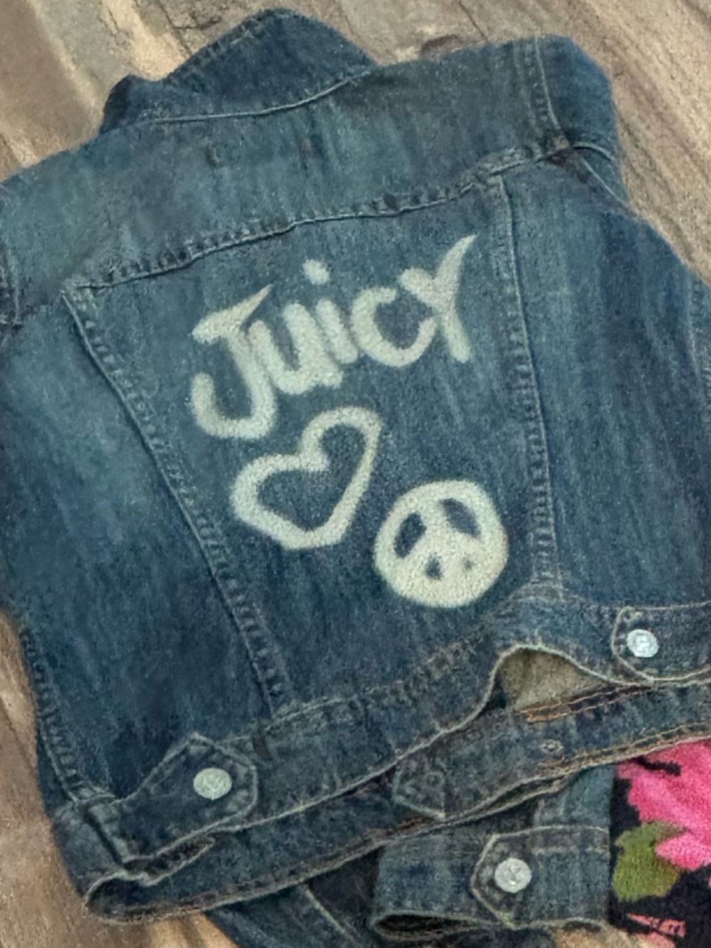 Juicy Couture Light Blue Denim Jacket Label Detail